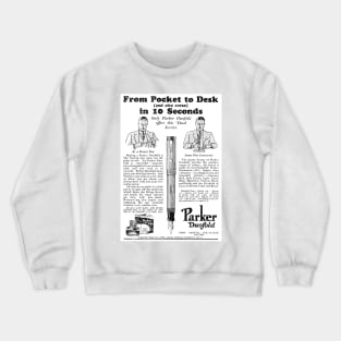 Parker Pen Co. - Parker Duofold Fountain Pen - 1931 Vintage Advert Crewneck Sweatshirt